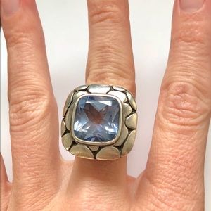 John Hardy Kali Blue Topaz & Sterling Silver Ring